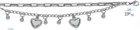 Bracelet acier 21 cm la VIE en OR