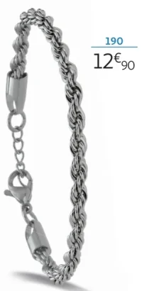 Bracelet acier 19 cm