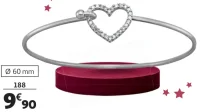 Bracelet jonc métal argenté