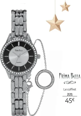 Coffret montre femme Prima Bella + bracelet - Réf. 171411