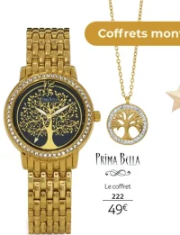 Coffret montre femme Prima Bella + collier - Réf. 171410