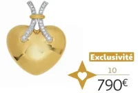 Pendentif en or 750 millièmes rhodié et diamants 0,05 carat la VIE en OR