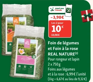 Foin de légumes et Foin à la rose REAL NATURE