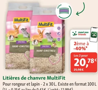 Litières de chanvre MultiFit