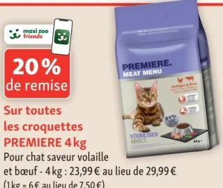 Croquettes pour chat PREMIERE 4kg