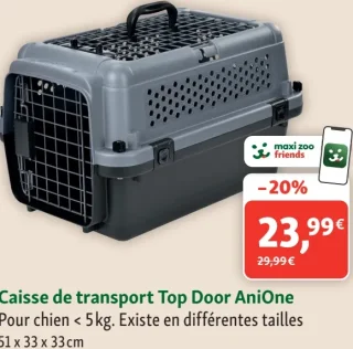 Caisse de transport Top Door AniOne pour chien