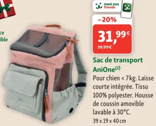 Sac de transport AniOne pour chien