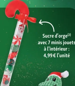 Sucre d'orge avec 7 minis jouets à l'intérieur