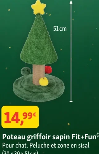 Poteau griffoir sapin Fit+Fun