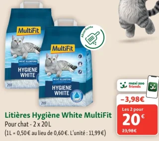 Litières Hygiène White MultiFit
