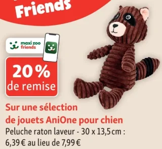 Peluche raton laveur AniOne