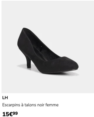 Escarpins à talons noir femme LH