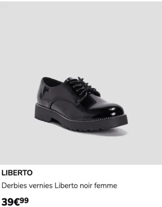 Derbies vernies Liberto noir femme