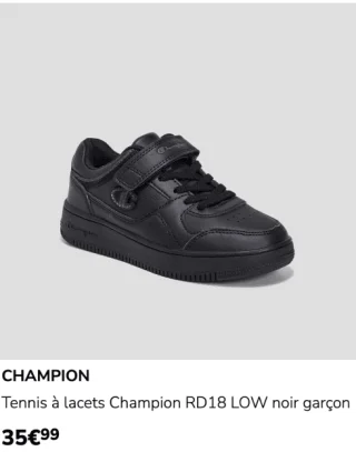 CHAMPION Tennis à lacets Champion RD18 LOW noir garçon