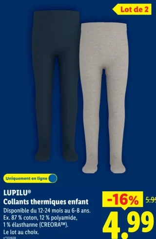 LUPILU® Collants thermiques enfant