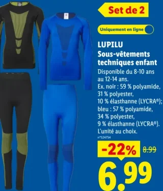 Lupilu Sous-vêtements techniques enfant