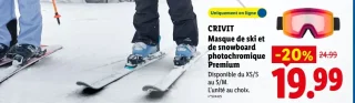 CRIVIT Masque de ski et de snowboard photochromique Premium enfant