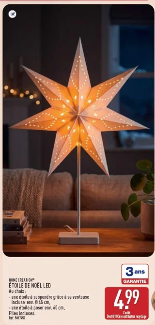 HOME CREATION® Étoile de Noël LED