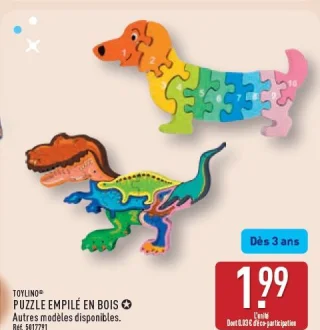 Puzzle empilé en bois Toylino