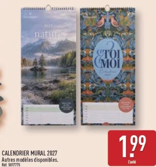 Calendrier mural 2027
