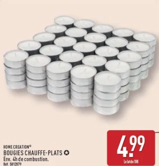 Bougies chauffe-plats Home Creation
