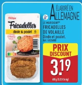 LE MARSIGNY Fricadelles de volaille dinde et poulet