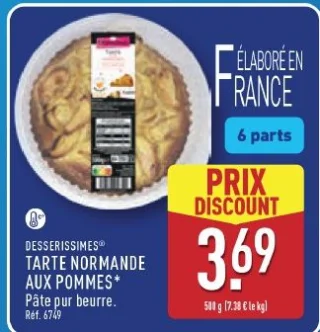 DESSERISSIMES Tarte normande aux pommes