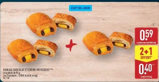 Pain au chocolat et crème pâtissière