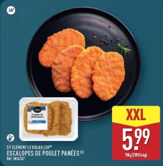 Escalopes de poulet panées St-Clément Le Volailler