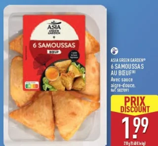 6 Samoussas au bœuf Asia Green Garden