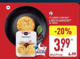ST-CLÉMENT LE BOUCHER 4 Röstis Burgers