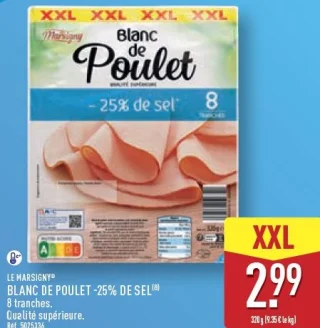 Blanc de poulet -25% de sel Le Marsigny