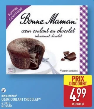 Cœur coulant au chocolat Bonne Maman