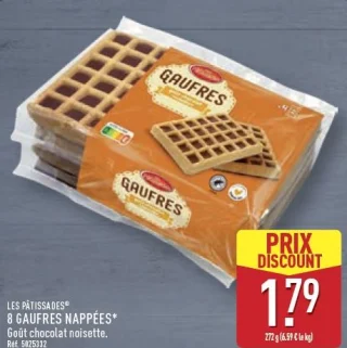 8 gaufres nappées Les Pâtissades