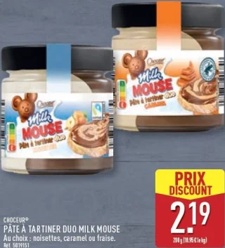 CHOCEUR® Pâte à tartiner duo milk mouse