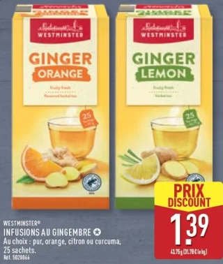 WESTMINSTER® Infusions au gingembre
