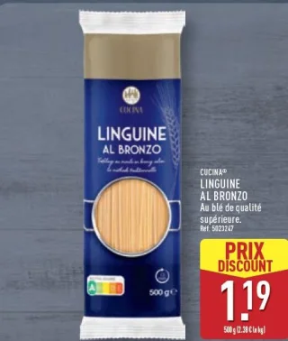 CUCINA® LINGUINE AL BRONZO Au blé de qualité supérieure