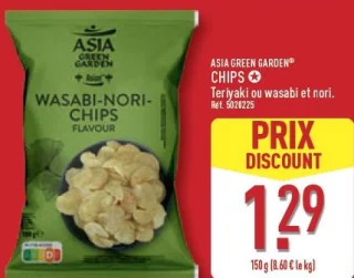 ASIA GREEN GARDEN® CHIPS Teriyaki ou wasabi et nori