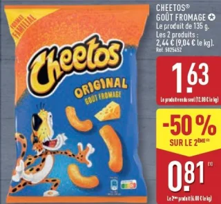 Chips goût fromage Cheetos