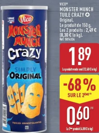 Tuile Crazy Original Monster Munch Vico