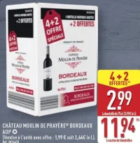 Vin rouge Château Moulin de Prayère Bordeaux AOP