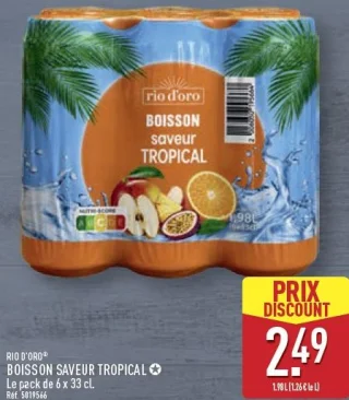 Rio D'Oro® Boisson Saveur Tropical 6 x 33 cl
