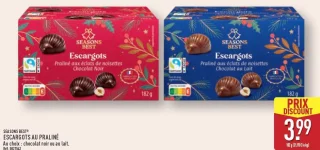 Escargots au praliné chocolat noir ou chocolat au lait Seasons Best