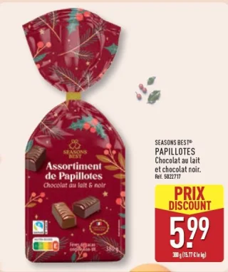 Papillotes Chocolat au lait et chocolat noir Seasons Best
