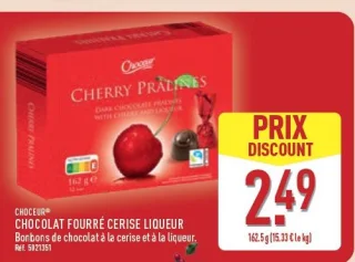 Chocolat fourré cerise liqueur Choceur