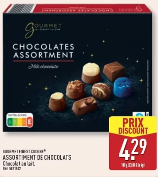 Assortiment de chocolats Chocolat au lait Gourmet Finest Cuisine