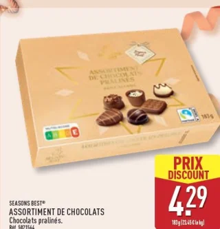 Chocolats pralinés SEASONS BEST ASSORTIMENT DE CHOCOLATS