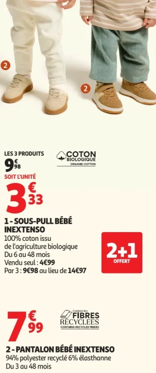 Pantalon bébé Inextenso