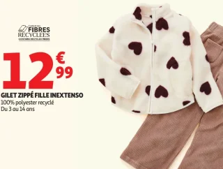Gilet zippé fille Inextenso