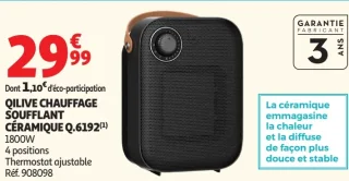 Qilive Chauffage soufflant céramique Q.6192